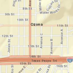 901-999 Ave D, Ozona, TX 76943, USA Street Map