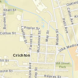 Crichton Alabama Street Map