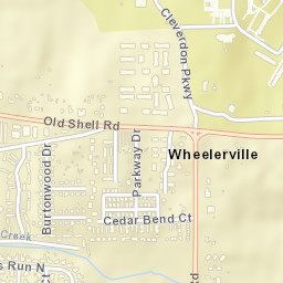 Wheelerville Alabama Street Map