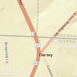 Darsey Florida Street Map