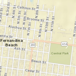 Fernandina Beach Florida Street Map