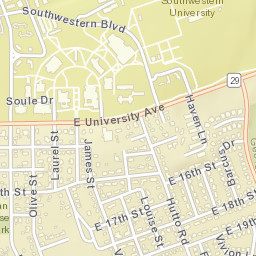 1005 Maple Street, Southwestern University Street Map
