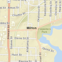 Milton Florida Street Map