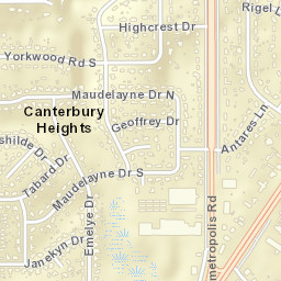 Canterbury Heights Alabama Street Map