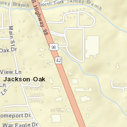 Jackson Oak Alabama Street Map