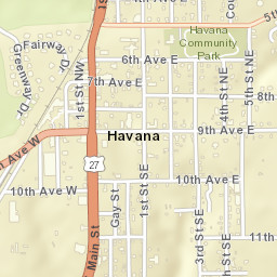 Havana Florida Street Map