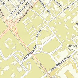 University Drive, Texas A&M University Street Map