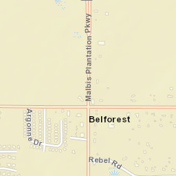 Belforest Alabama Street Map