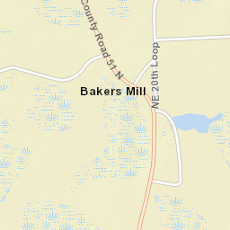 Bakers Mill Florida Street Map