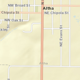 Altha Florida Street Map