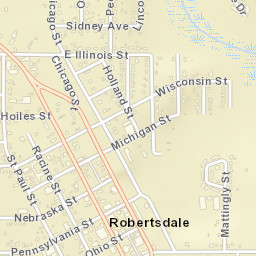 Robertsdale Alabama Street Map