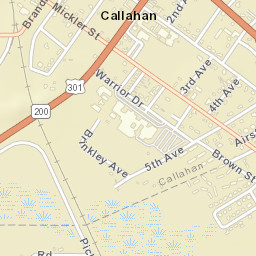 Callahan Florida Street Map