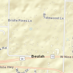 Beulah Florida Street Map
