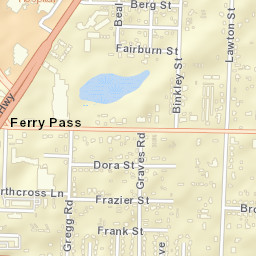 Ferry Pass Florida Street Map
