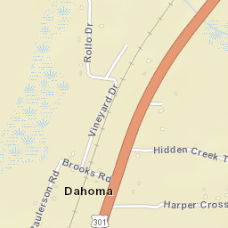 Dahoma Florida Street Map