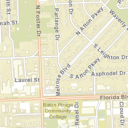 Baton Rouge, LA 70802, USA Street Map