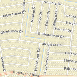 12345-12389 East Robin Hood Drive Street Map