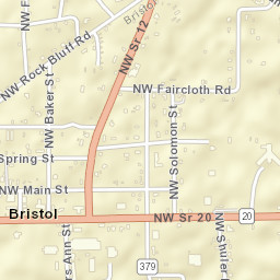 Bristol Florida Street Map