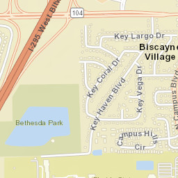Biscayne Village Florida Street Map