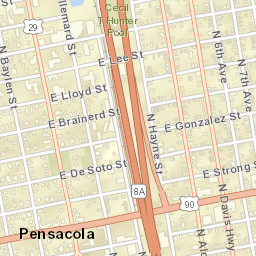 Pensacola Florida Street Map