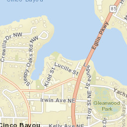 Cinco Bayou Florida Street Map