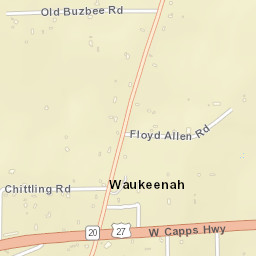 Waukeenah Florida Street Map