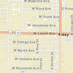 Foley Alabama Street Map
