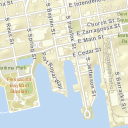 980 South Palafox Street, Pensacola, FL Street Map