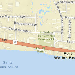Fort Walton Beach Florida Street Map