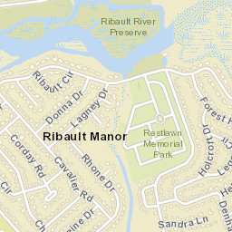 Ribault Manor Florida Street Map