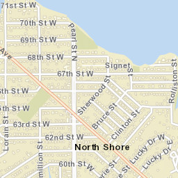 North Shore Florida Street Map