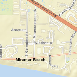 Miramar Beach Florida Street Map