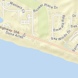 Dune Allen Beach Florida Street Map