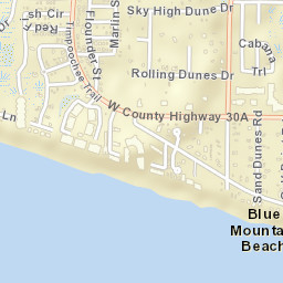 Blue Gulf Beach Florida Street Map