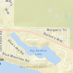 Blue Mountain Beach Florida Street Map