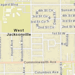 West Jacksonville Florida Street Map