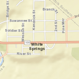 White Springs Florida Street Map
