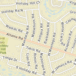 Holiday Hill Florida Street Map