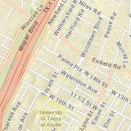 1200 Marshall Lane, Austin, TX Street Map