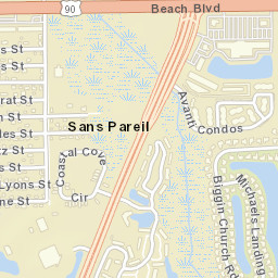Sans Pareil Florida Street Map