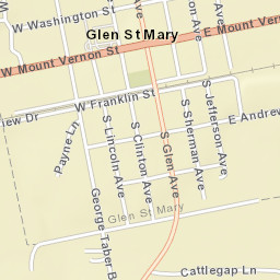 Glen Saint Mary Florida Street Map