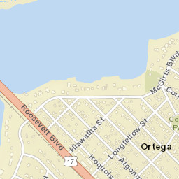 Ortega Florida Street Map