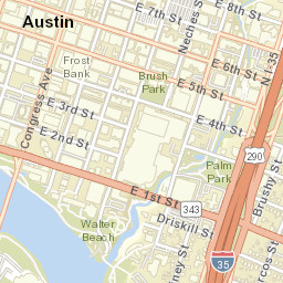 Austin, Texas Street Map