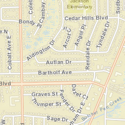 Cedar Hills Florida Street Map