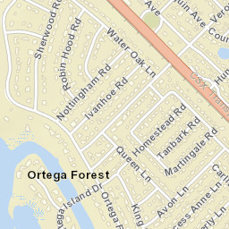 Ortega Forest Florida Street Map