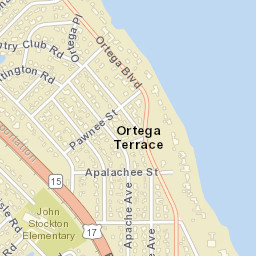 Ortega Terrace Florida Street Map