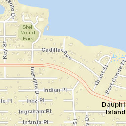 Dauphin Island Alabama Street Map