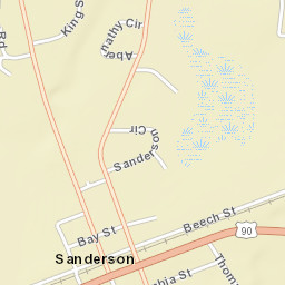 Sanderson Florida Street Map