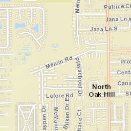 North Oak Hill Florida Street Map