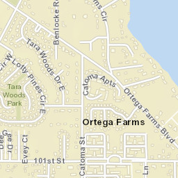 Ortega Farms Florida Street Map